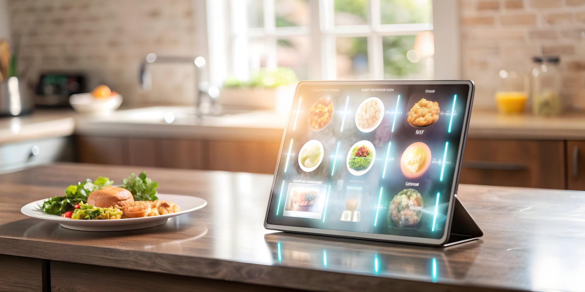 Stylized illustration of an online cooking consultation